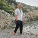 Men's linen pants JONAS / Black linen pants