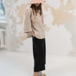 Linen sun hat / Panama hat with straps