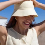 linen sun hat, linen bucket hat
